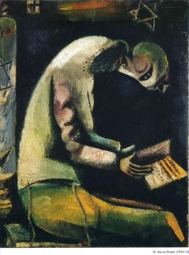 Jew at Prayer contemporary Marc Chagall Oil Paintings